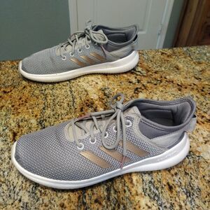 Adidas Womens Cloudfoam QT Flex DA9835 Gray Running Shoes Sneaker Size 8